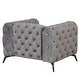 preview thumbnail 17 of 23, 40.5" Velvet Upholstered Accent Sofa, Single Sofa Chair with Button Tufted Back