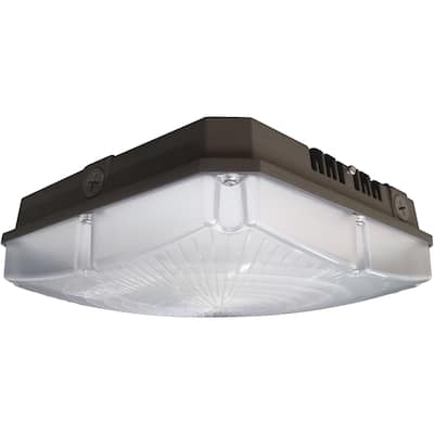 LED Canopy Light - 40W - 4000K - Bronze Finish - 120-277V