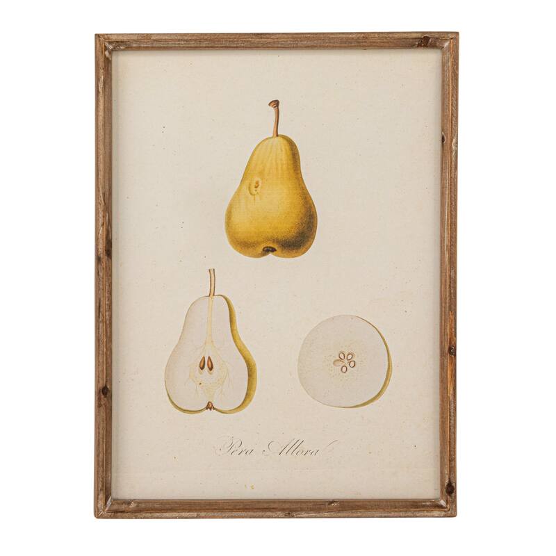 Reclaimed Wood Framed Fruit Print Wall Art