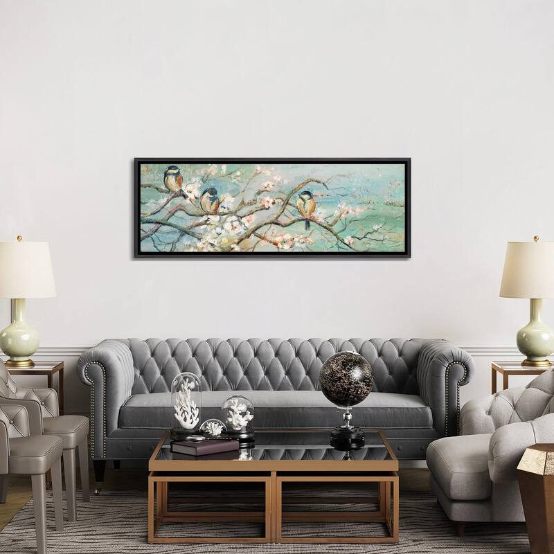 iCanvas "Spring Branch with Birds" by Patricia Pinto Framed