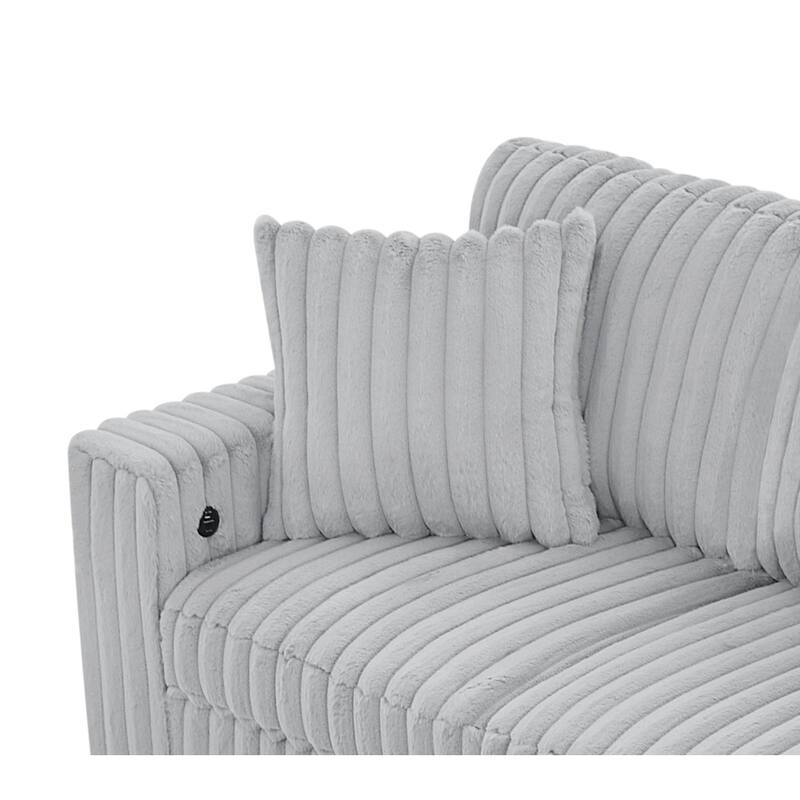 122" Oversized U Shape Sectional Sleeper Sofa Bed with USB Ports and Comfy Upholstered