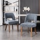 preview thumbnail 57 of 144, Wooden Dining Chairs Set of 2/4/6,Modern Fabric Upholstered Dining Room Chair Kitchen Chairs Set of 2 - Blue