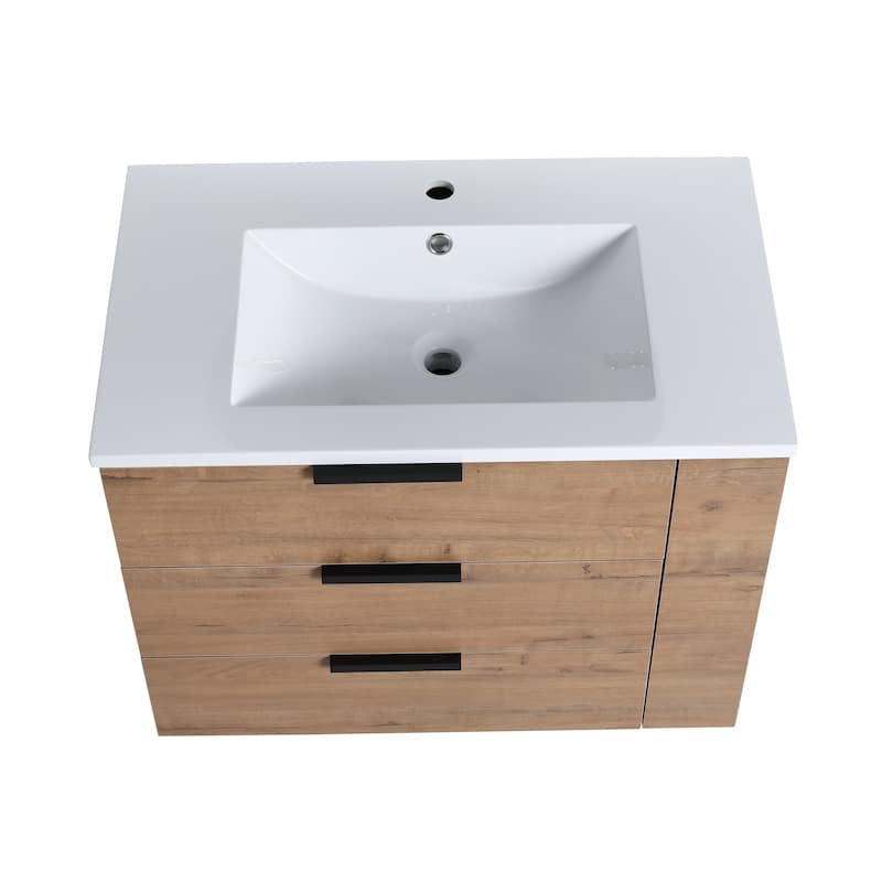 Topcraft Wall-Mounted Bathroom Vanity With Sink
