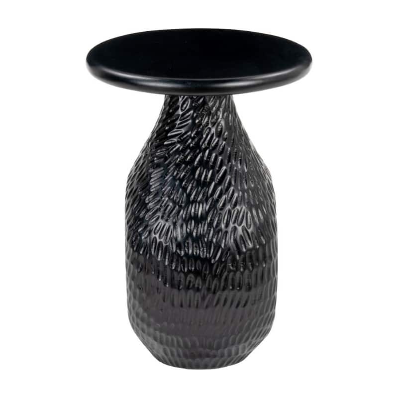 20 Inch Round Pedestal Side Table Solid Wood for Sofa or Bedside Use - 15” x 15” x 20.1”