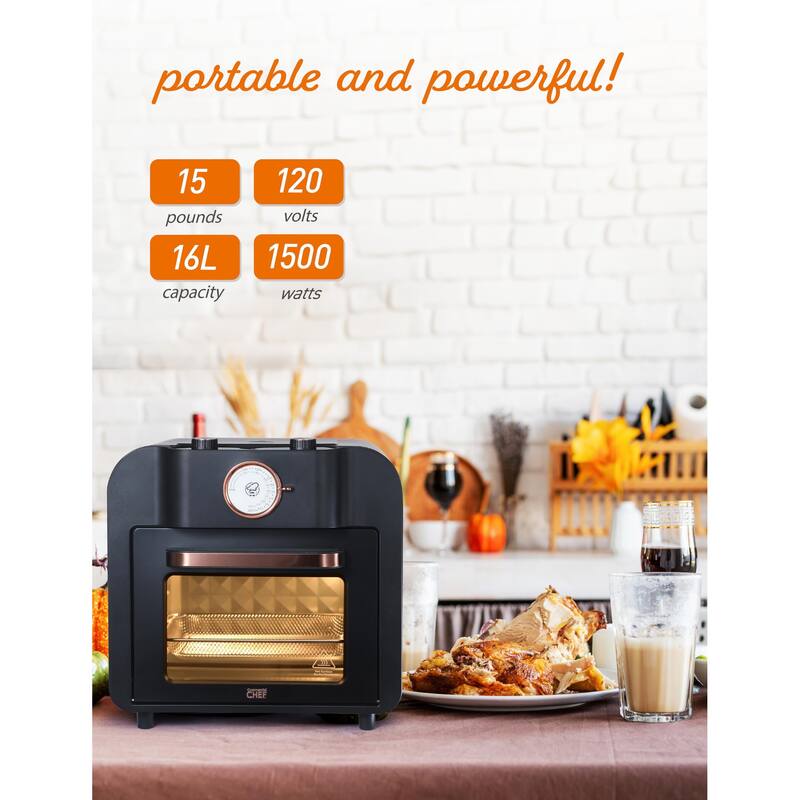 COMMERCIAL CHEF Air Fryer Multi-Oven, 17-QT Multifunctional & Multi Level Air Fryer with