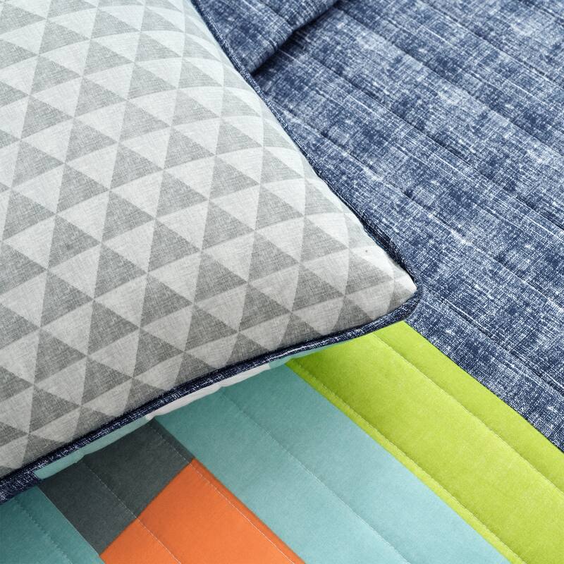 Lush Decor Shelly Stripe Quilt Set