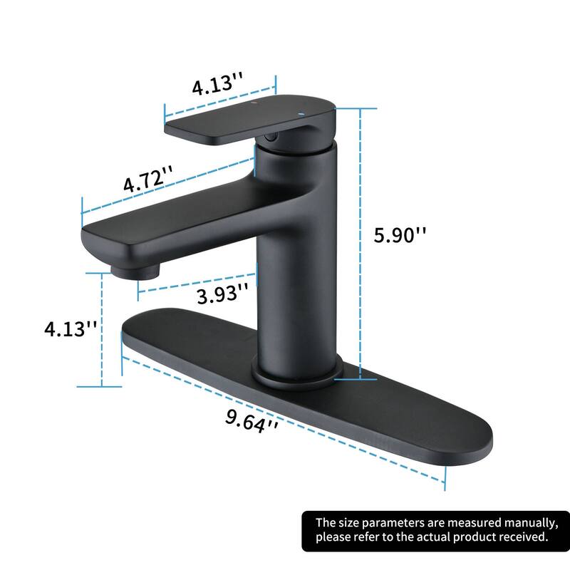 VANITYFAIR Matte Black Single Handle Bathroom Sink Faucet