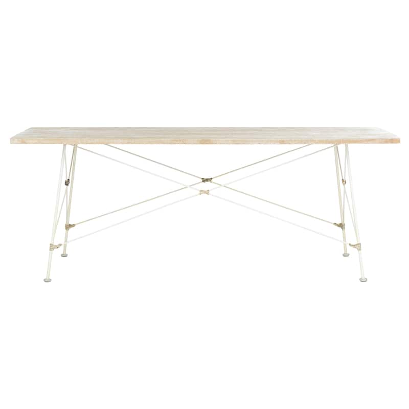 SAFAVIEH Junia Rectangle Coffee Table Washed - 25.6" x 47.2" x 18.5" - 26Wx47Dx19H