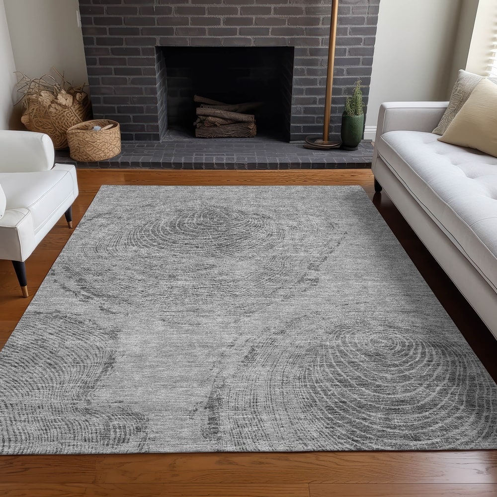 Machine Washable Indoor/ Outdoor Chantille Modern Tree Rug