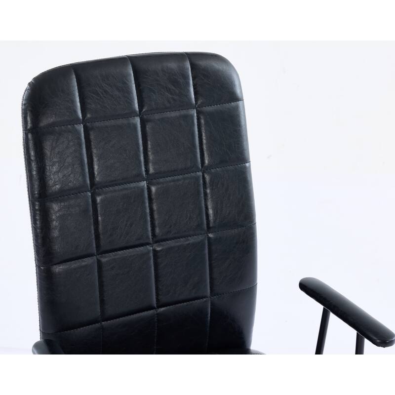 PU leather office chair, with armrest, high backrest, soft foam seating, 360 degree swivel, adjustable gaslift