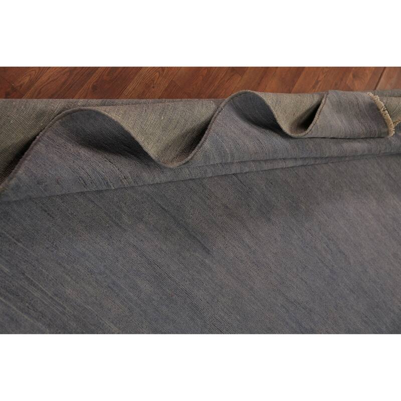 Grey Modern Gabbeh Oriental Area Rug Handmade Wool Carpet - 6'7" x 9'8"
