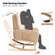 preview thumbnail 42 of 171, HOMYKA 28" Wide Rocking Chair for Nursery with Solid Wood Leg