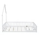 preview thumbnail 12 of 10, Full Size House Kids Bed with Guardrail - Sturdy Pine Wood Frame, White