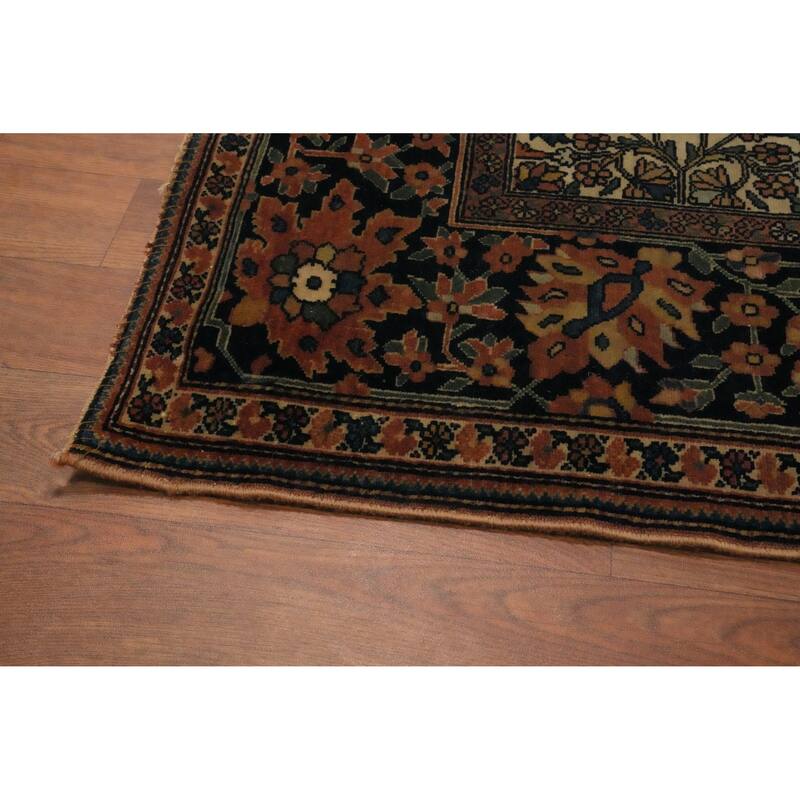 Hand Knotted Oriental 100% Wool Carpet Traditional All-Over Beige & Ivories Sarouk Area Rug - 6' 6'' X 4' 5''