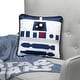 preview thumbnail 3 of 3, Lambs & Ivy Star Wars Signature R2D2 White/Blue Decorative Throw Pillow
