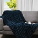 preview thumbnail 44 of 81, Cheer Collection Faux Fur/ Microplush Reversible Throw Blanket 108"x88" - Blue