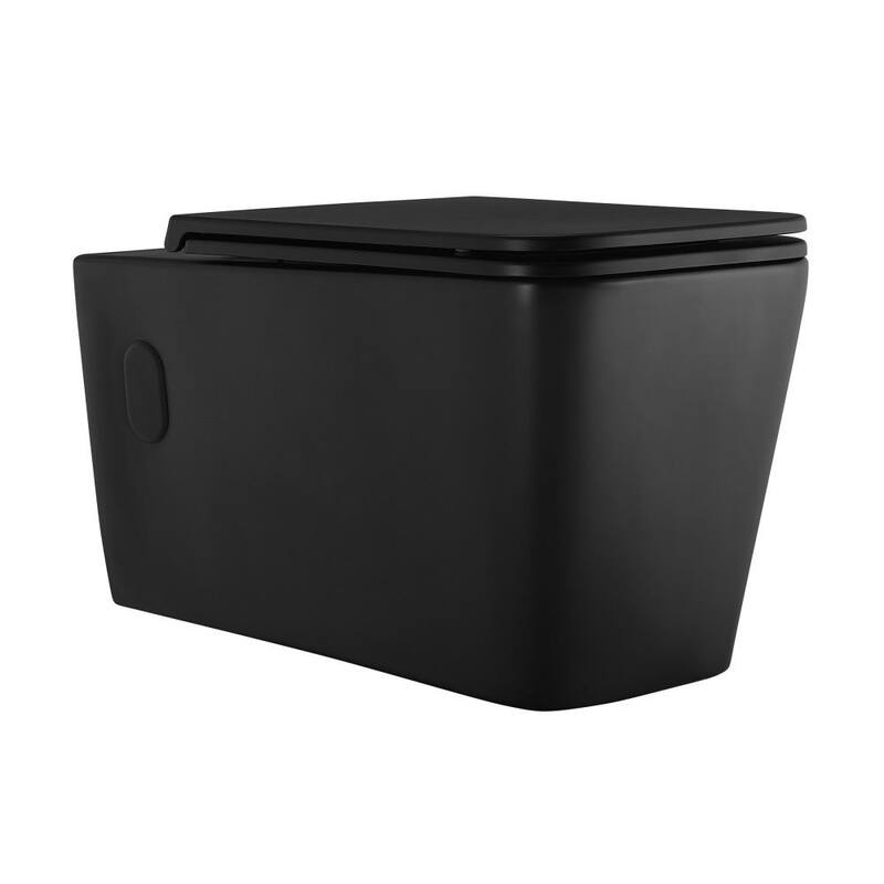 Swiss Madison Concorde 0.8 / 1.28 GPF Wall Mounted Elongated Dual - Matte Black