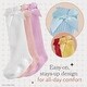 preview thumbnail 4 of 5, CozyWay Newborn Knee High Bow Socks, 6 pairs