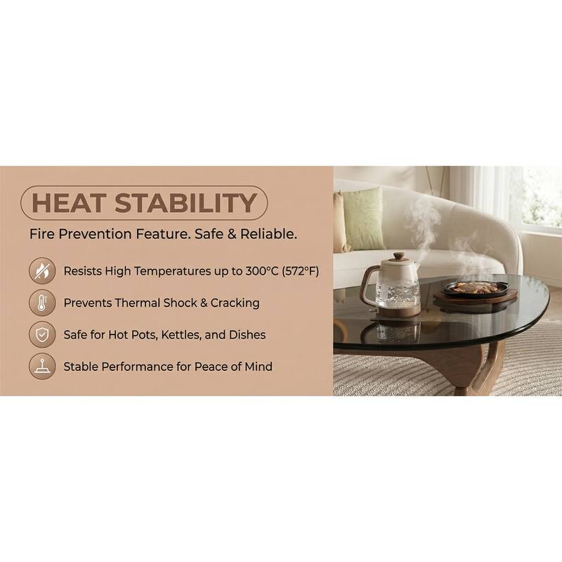 Modern Minimalist Creative Round Side Table - Dual Indoor/Outdoor Use Glass Top with Walnut Legs