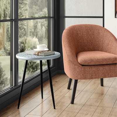 WYNDENHALL Bloomfield Boho 17 inch Wide Metal Side Table in Grey - 17" d x 17" w x 20" h