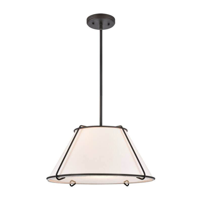 Regalia 18-inch Wide 1-Light Pendant in Oil Rubbed Bronze - 18in W x 18in D x 9in H - Oil Rubbed Bronze