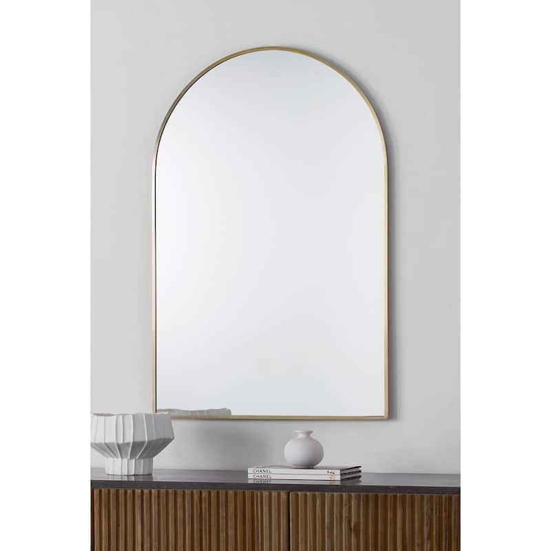 Renwil Durness Framed Satin Brass Mirror - Large