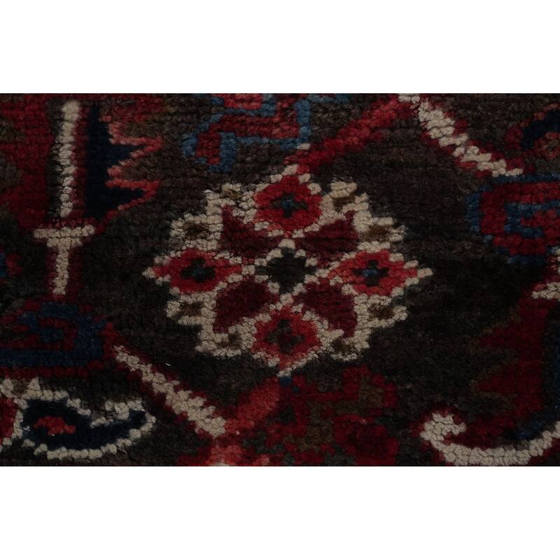 Hand Knotted Oriental 100% Wool Carpet Traditional Medallion Red Heriz Area Rug - 11' 4'' X 8' 7''