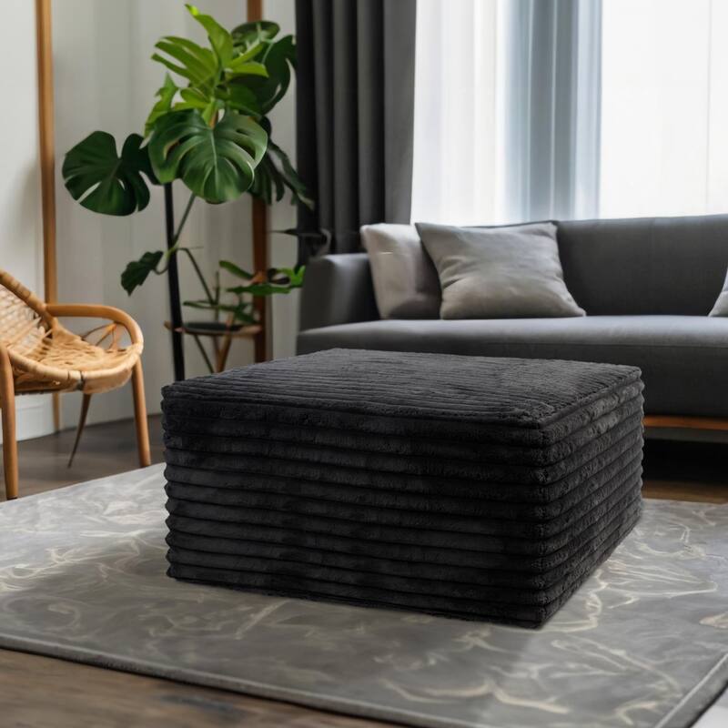 Universal Square Ottoman Shar Pei White