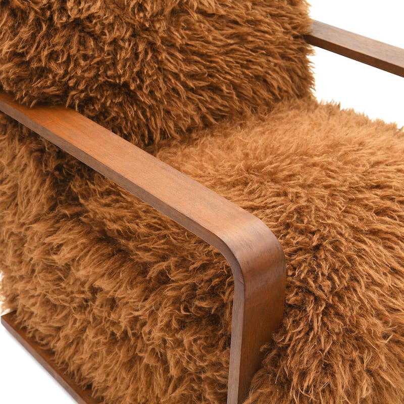 Furniture of America Neyra Modern 28-inch Faux Fur Accent Arm Chair