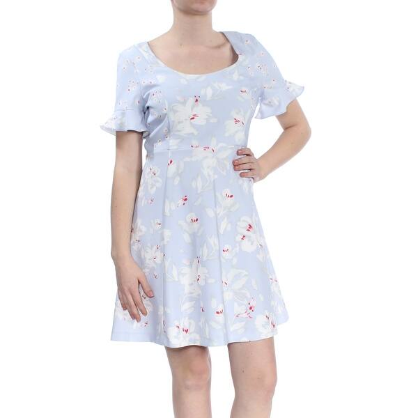 Shop French Connection Womens Light Blue Printed Short Sleeve