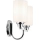 preview thumbnail 6 of 9, Kichler 55225 Gioe 2 Light 14" Wide Vanity Light with Opal Glass