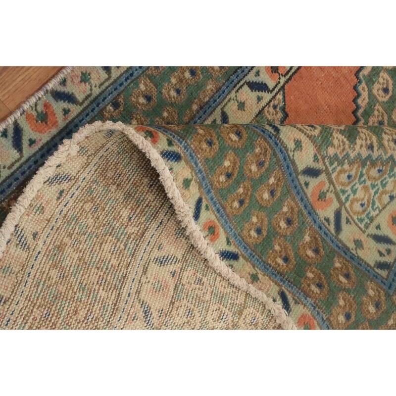 Hand Knotted Oriental 100% Wool Carpet Traditional Medallion Oranges & Rust Tabriz Area Rug - 6' 0'' X 4' 3''