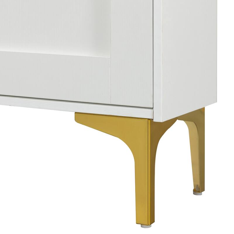 Shoe Cabinet with 2 Flip Drawers& Open Shelves,Modern Entryway Shoe Storage