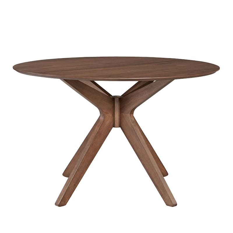 Space Savers Satin Walnut Round Pedestal Table