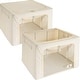 preview thumbnail 38 of 36, Storage Bins, Foldable Stackable Container Organizer Set with Large Window & Carry Handles