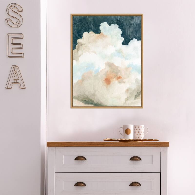 Dark Cumulus Clouds II by Emma Caroline (18 x 24 in.), Framed Canvas Wall Art Print - Sylvie Maple