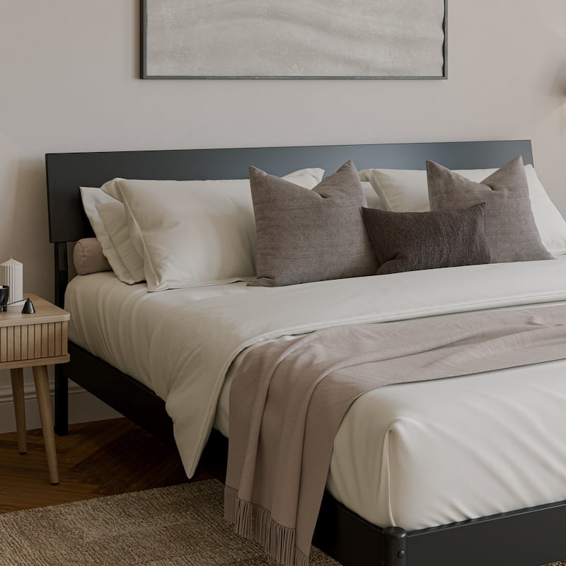 AFI Bradford Adjustable Wood Panel Headboard - Black - King