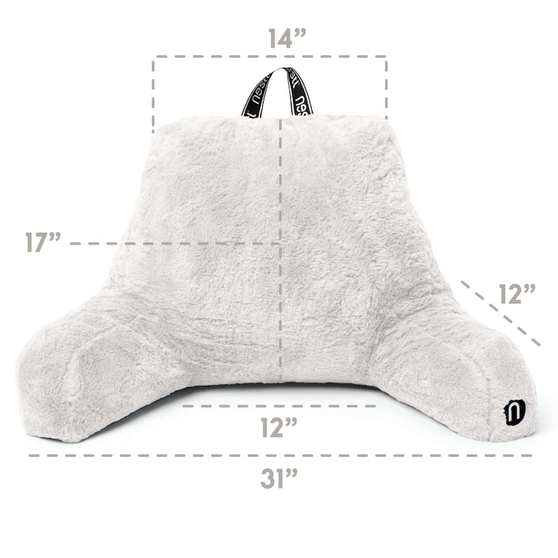Emperyan Fur Reading Pillow with Laptop Lap Desk