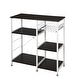 preview thumbnail 10 of 12, 3-Tier Kitchen Baker's Rack Utility Storage Shelf Microwave Stand Storage Cart Black
