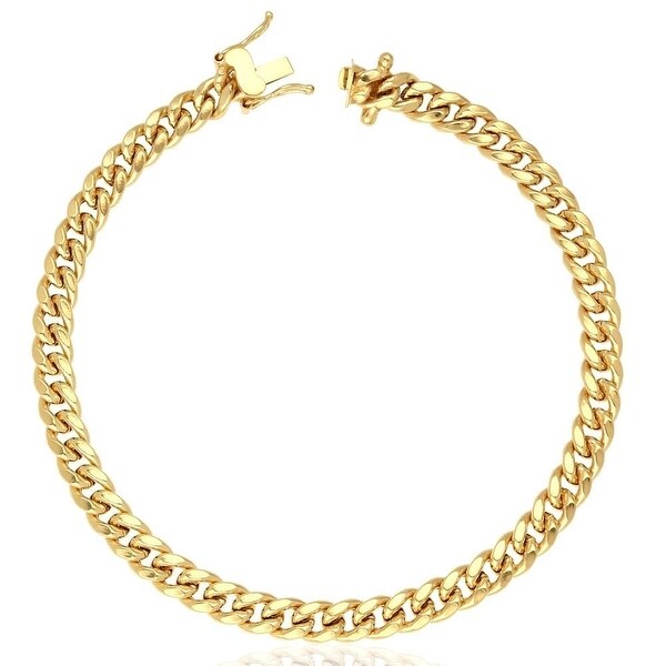 Real 10k Yellow Gold Miami Cuban Bracelet 6mm 8.5" Box Lock Real 10k Yellow Gold Miami Cuban Bracelet 6mm 8.5" Box Lock