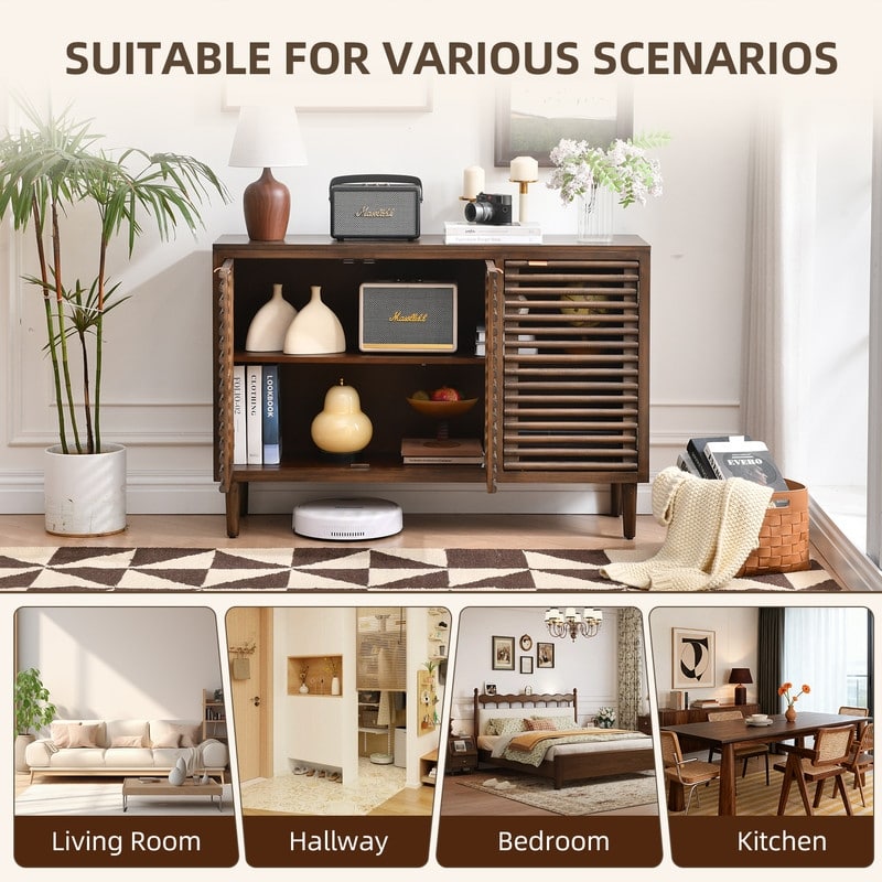 3-Door Storage Cabinet With Adjustable Shelves