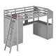 preview thumbnail 13 of 12, Pine Wood Loft Bed with Wardrobe, Desk, and Swappable Ladder, Twin Size