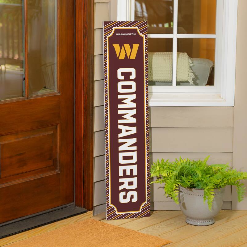 47" Double Sided Seasonal Porch Leaner, Washington Commanders - 47" x 11.25"