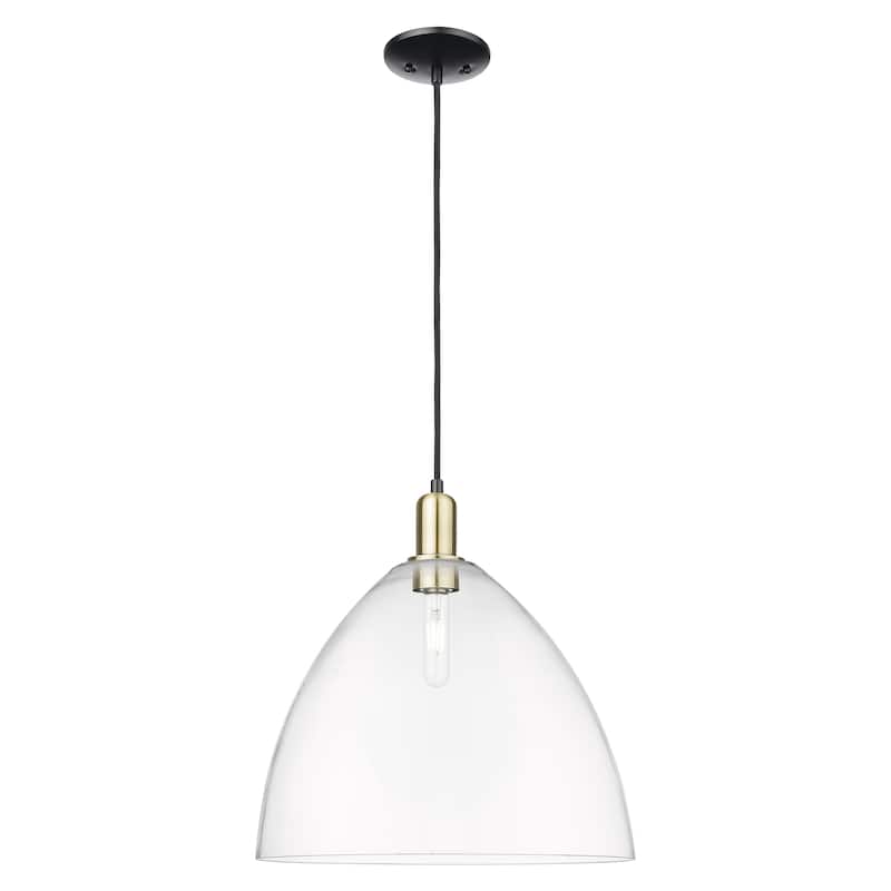 Innovations Lighting Endless Possibilities Arcadia - Bristol - 1 Light 16" Cord Hung Mini Pendant - Clear/Black Antique Brass