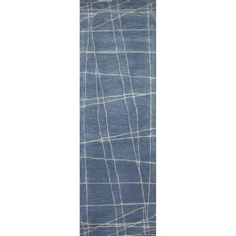 Bashian Paige Blue Hand Tufted Contemporary Area