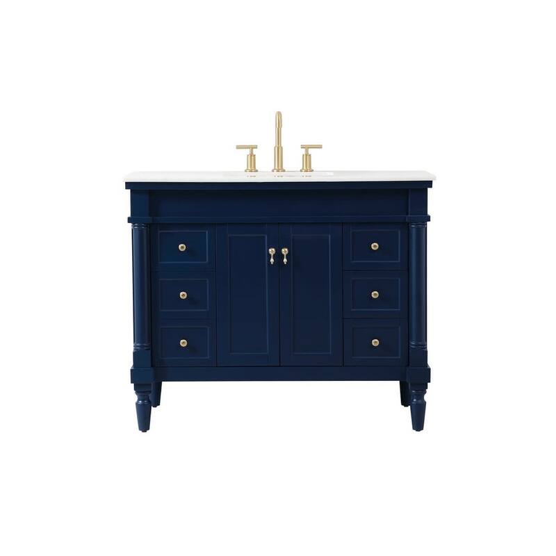Elegant Lighting VF13042 Lexington 42" Free Standing Single Basin - Blue
