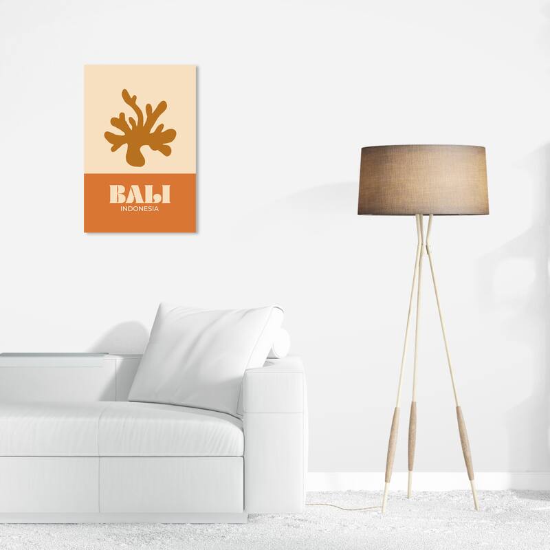 Wynwood Studio Canvas World and Countries Travel to Bali Brown and Vanilla Modern & Contemporary Wall Art Canvas Print - 24 x 16