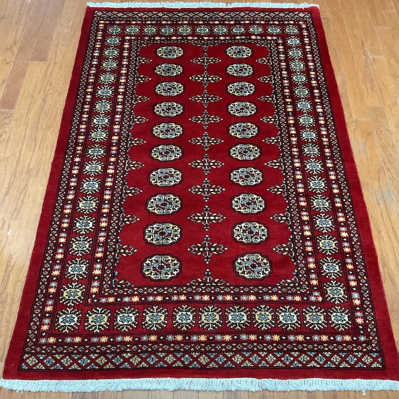 HERAT ORIENTAL Handmade Bokhara Wool Rug - 4'1" x 6'5"