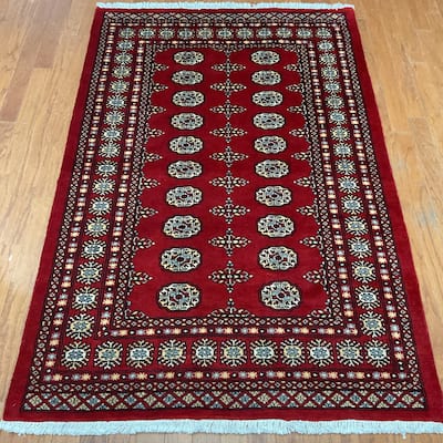 HERAT ORIENTAL Handmade Bokhara Wool Rug - 4'1" x 6'5"