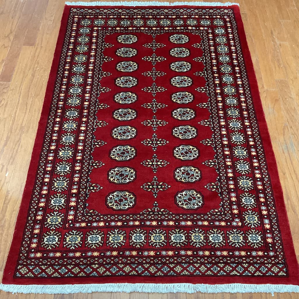 HERAT ORIENTAL Handmade Bokhara Wool Rug - 4'1" x 6'5"